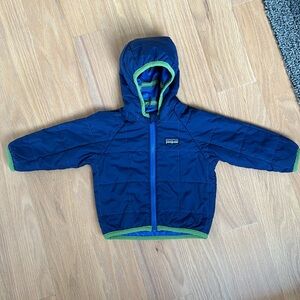 Kids Blue Jacket with Green Trim